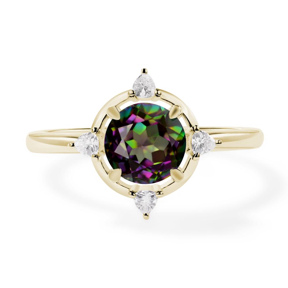 Mystic Topaz North Star Engagement Ring - LUO Jewelry #metal_14k yellow gold