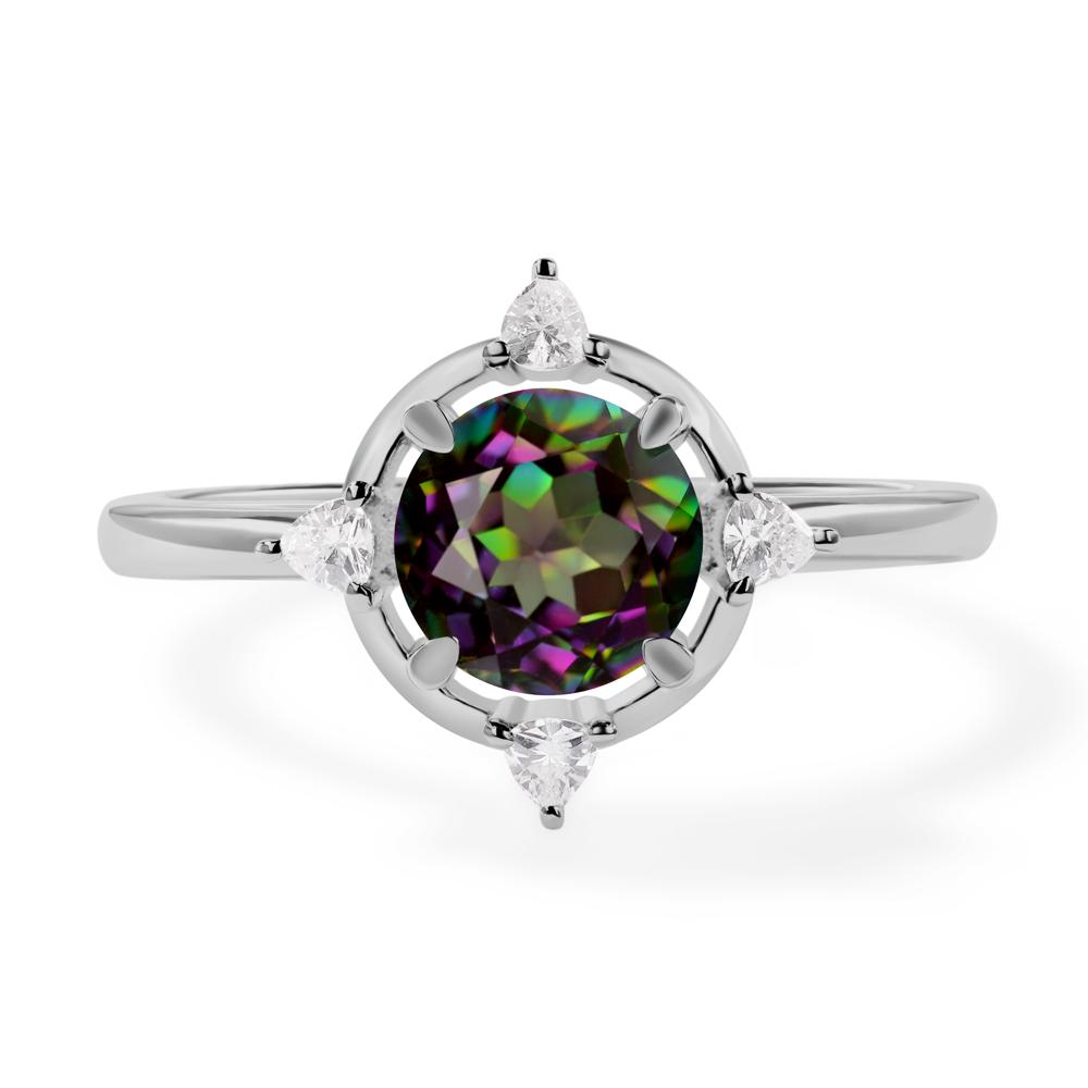 Mystic Topaz North Star Engagement Ring - LUO Jewelry #metal_platinum