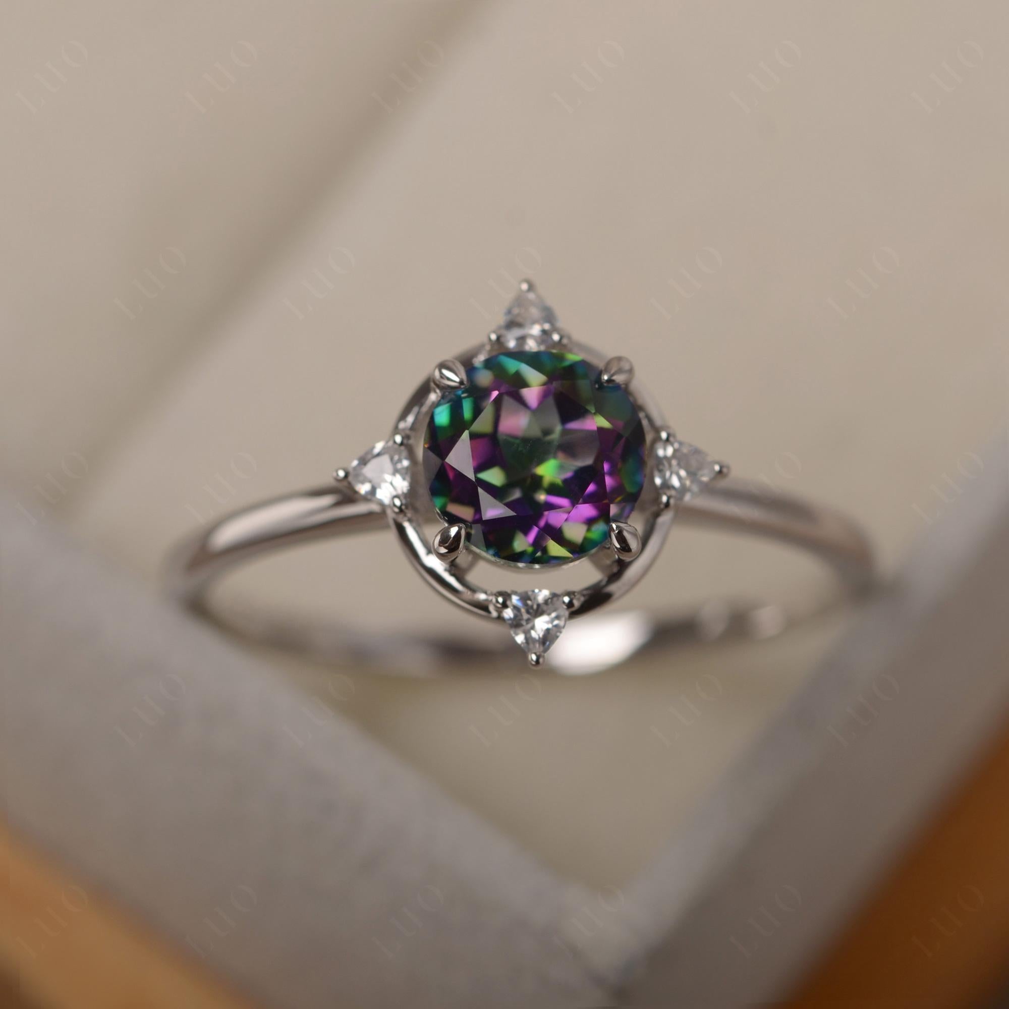 Mystic Topaz North Star Engagement Ring - LUO Jewelry