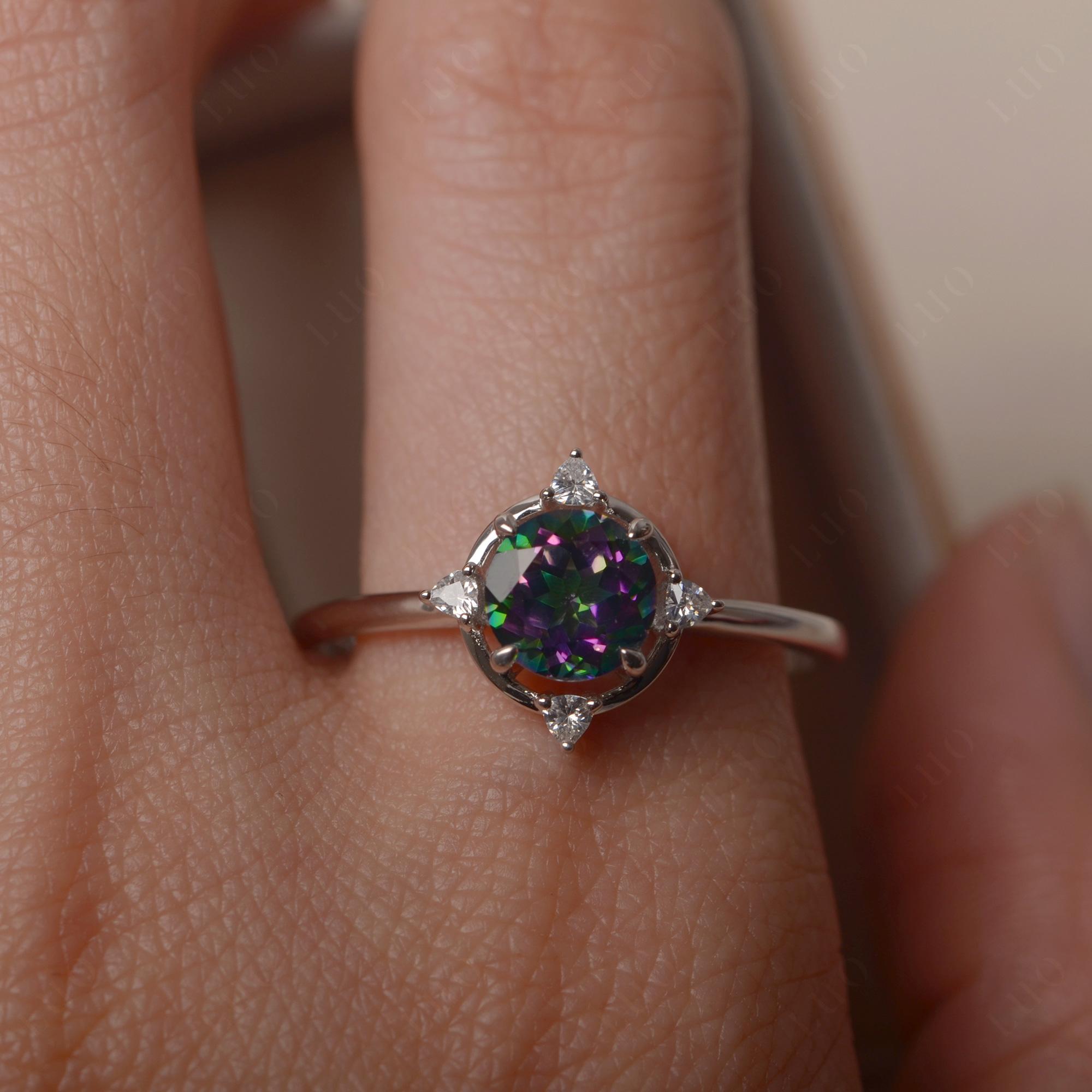 Mystic Topaz North Star Engagement Ring - LUO Jewelry