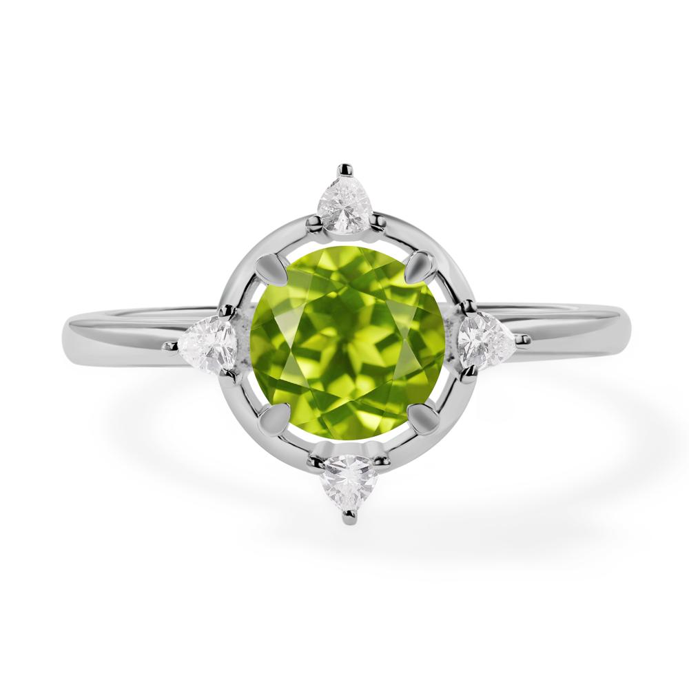 Peridot North Star Engagement Ring - LUO Jewelry #metal_platinum