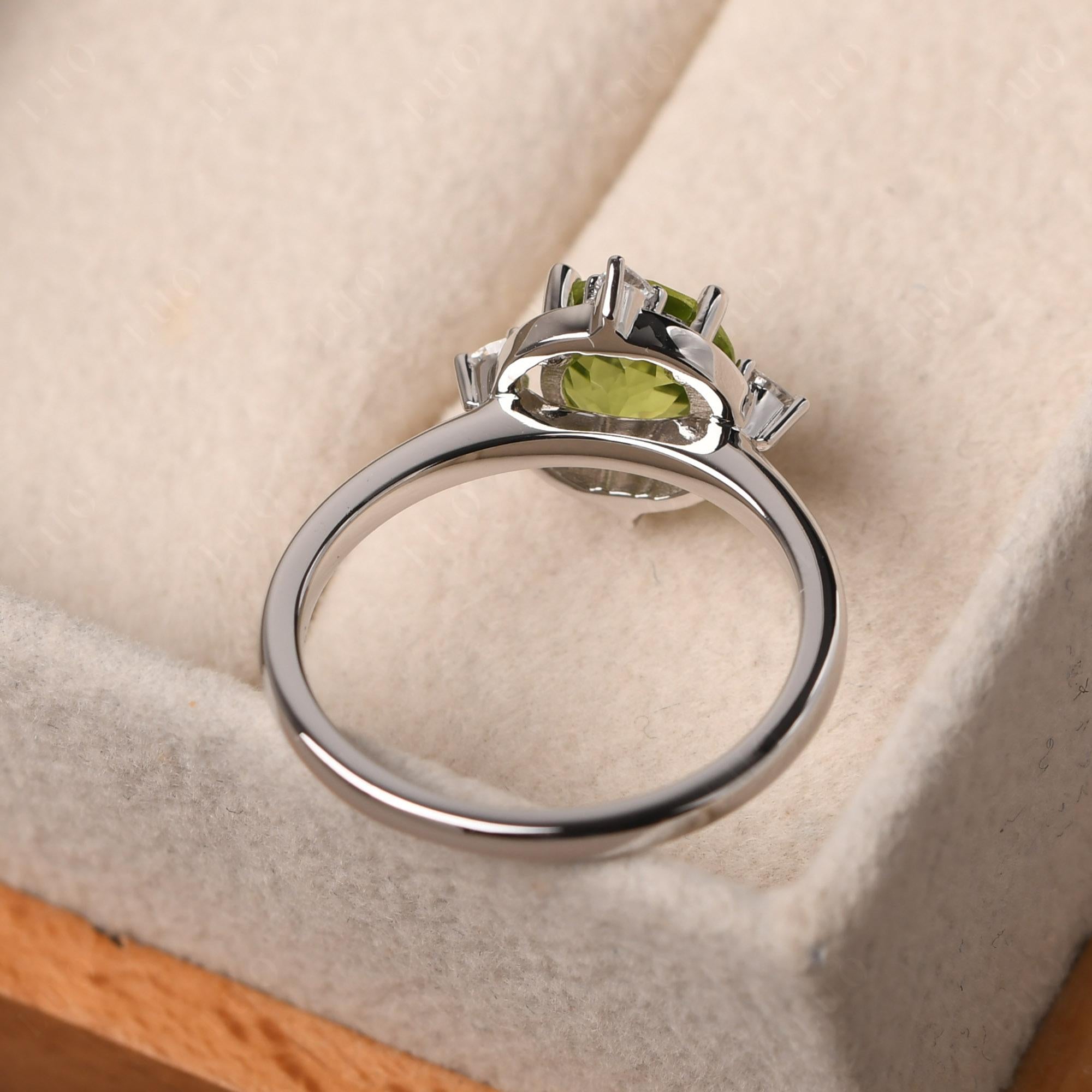 Peridot North Star Engagement Ring - LUO Jewelry