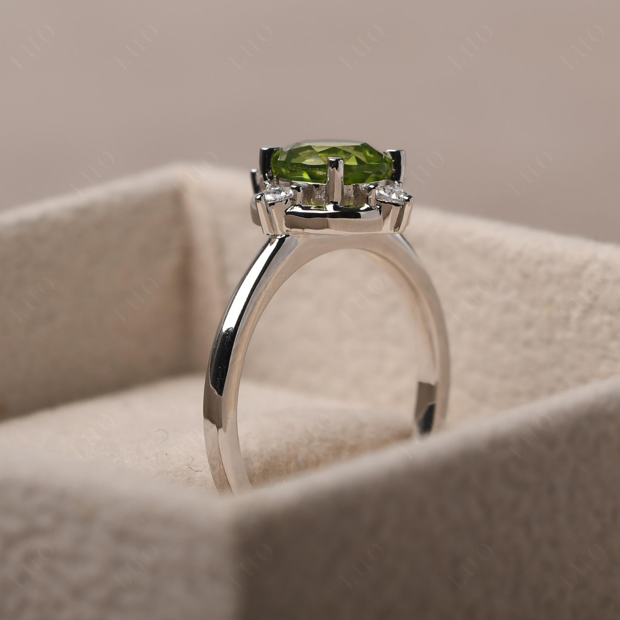 Peridot North Star Engagement Ring - LUO Jewelry