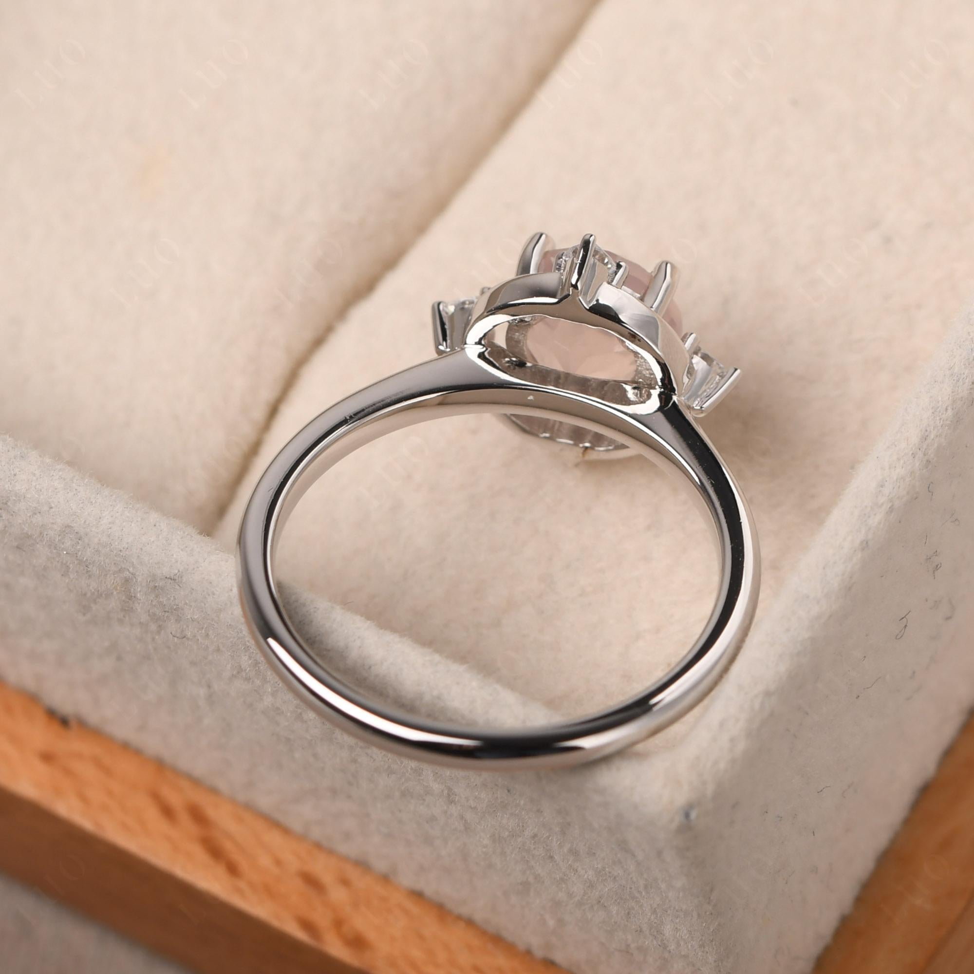 Rose Quartz North Star Engagement Ring - LUO Jewelry