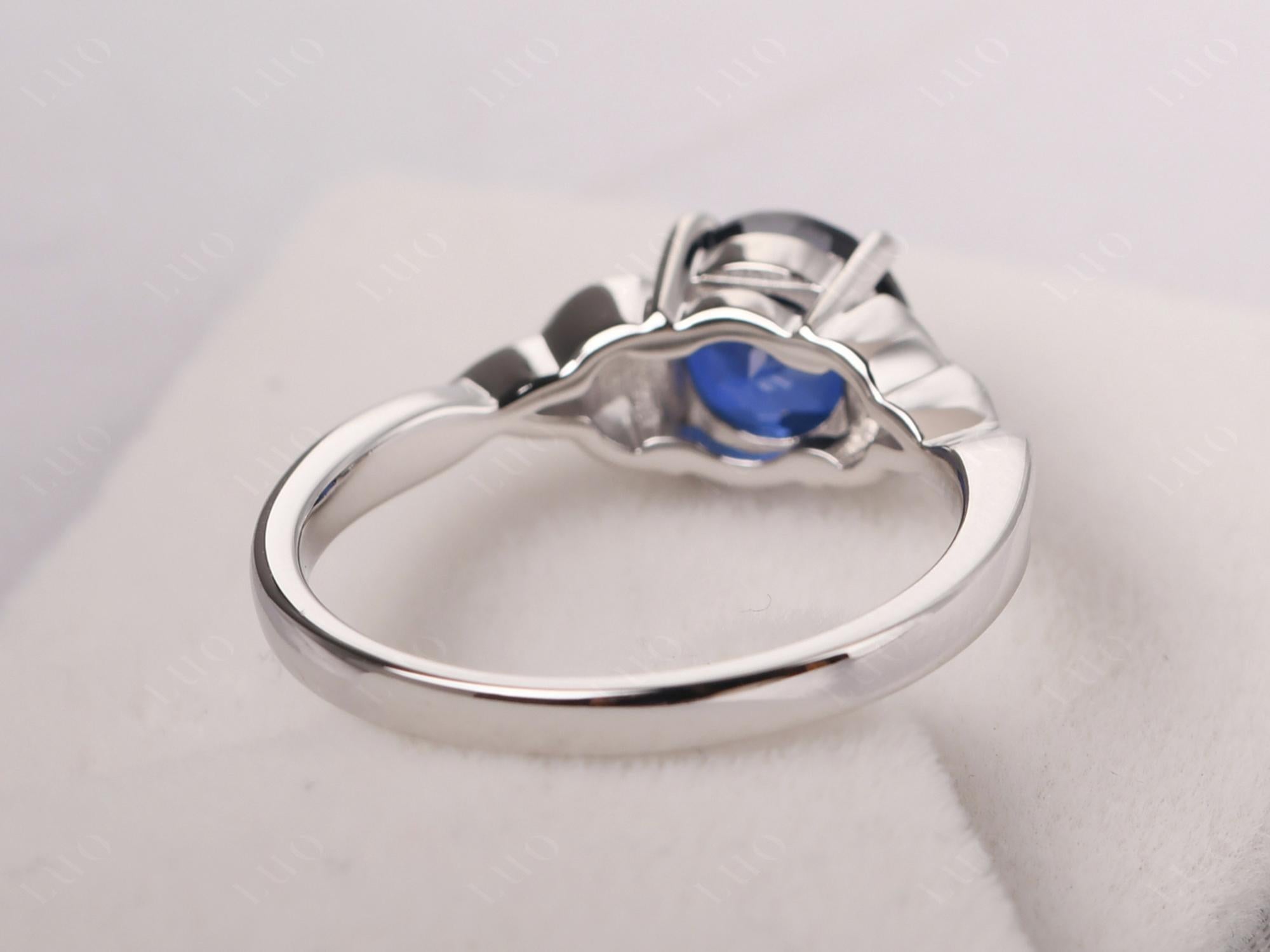 Round Cut Lab Created Sapphire Celtic Ring - LUO Jewelry