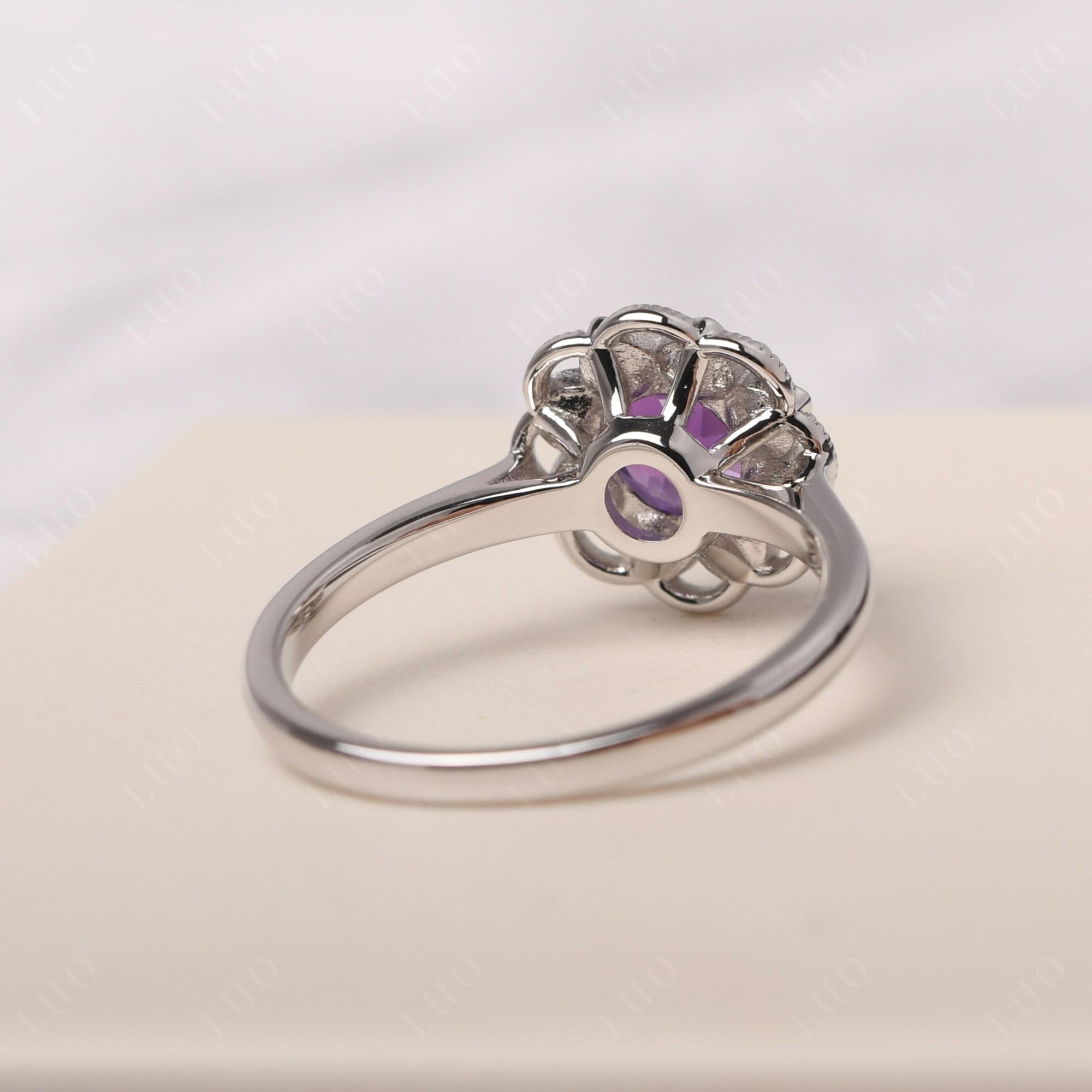 Amethyst Vintage Inspired Filigree Ring - LUO Jewelry