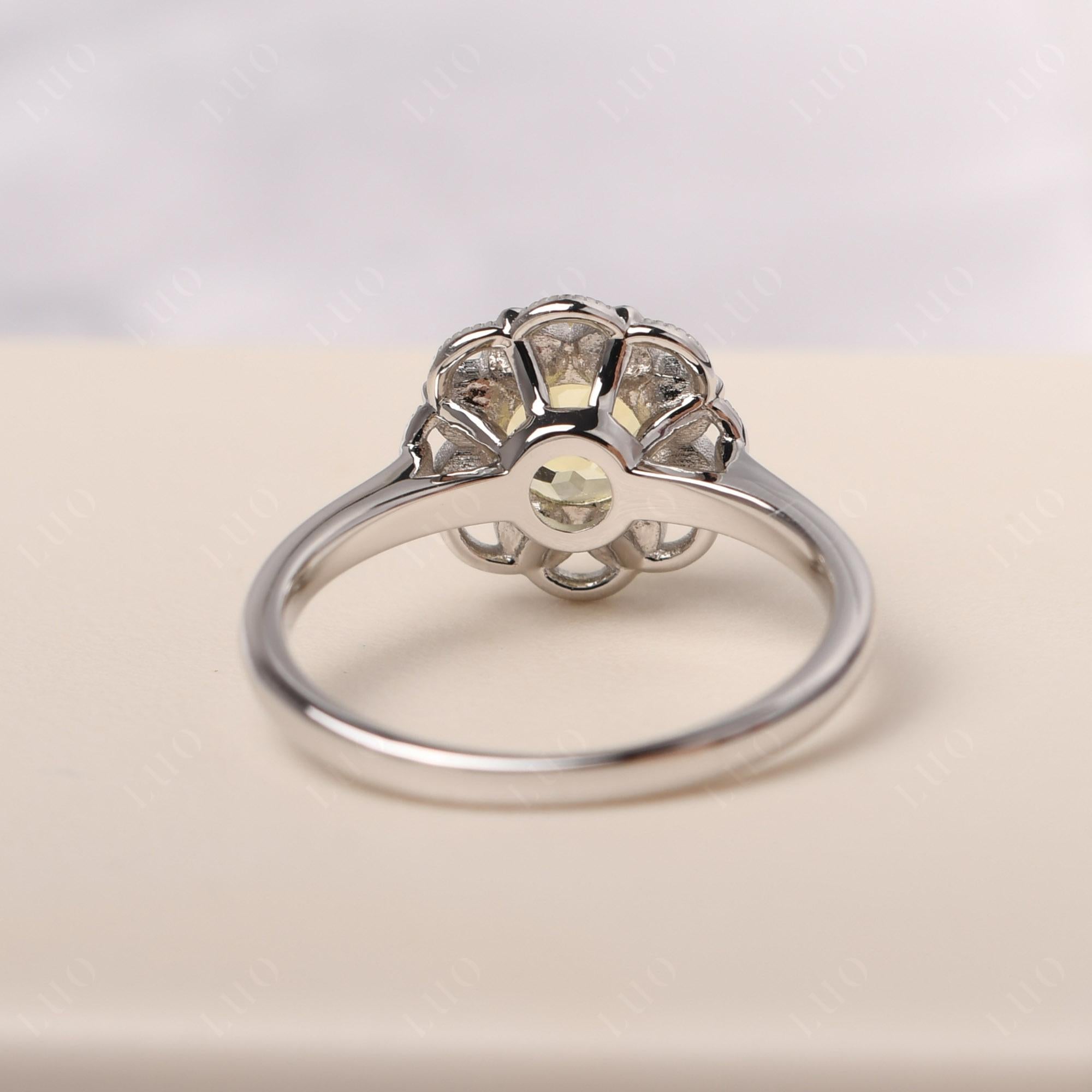 Lemon Quartz Vintage Inspired Filigree Ring - LUO Jewelry