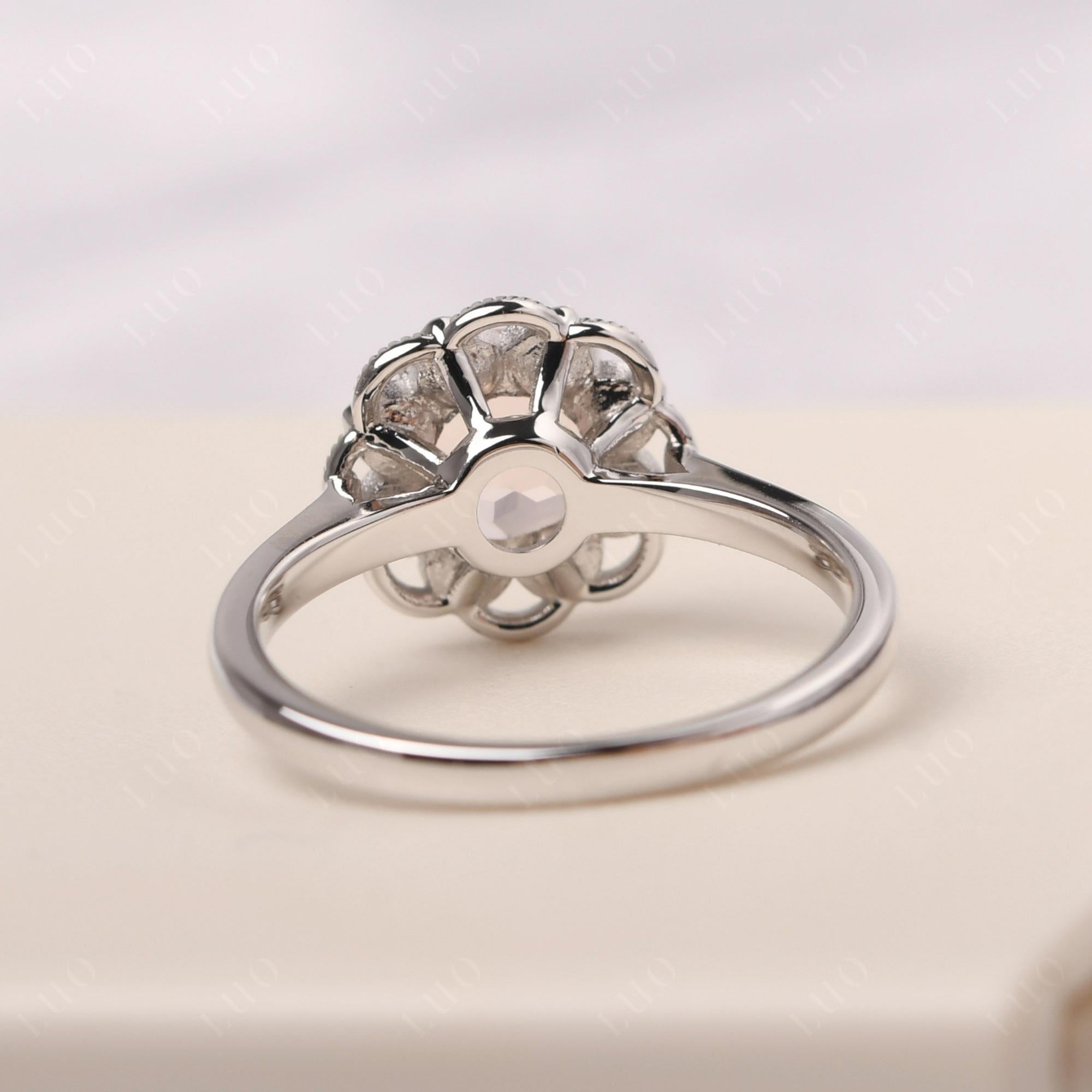 Rose Quartz Vintage Inspired Filigree Ring - LUO Jewelry