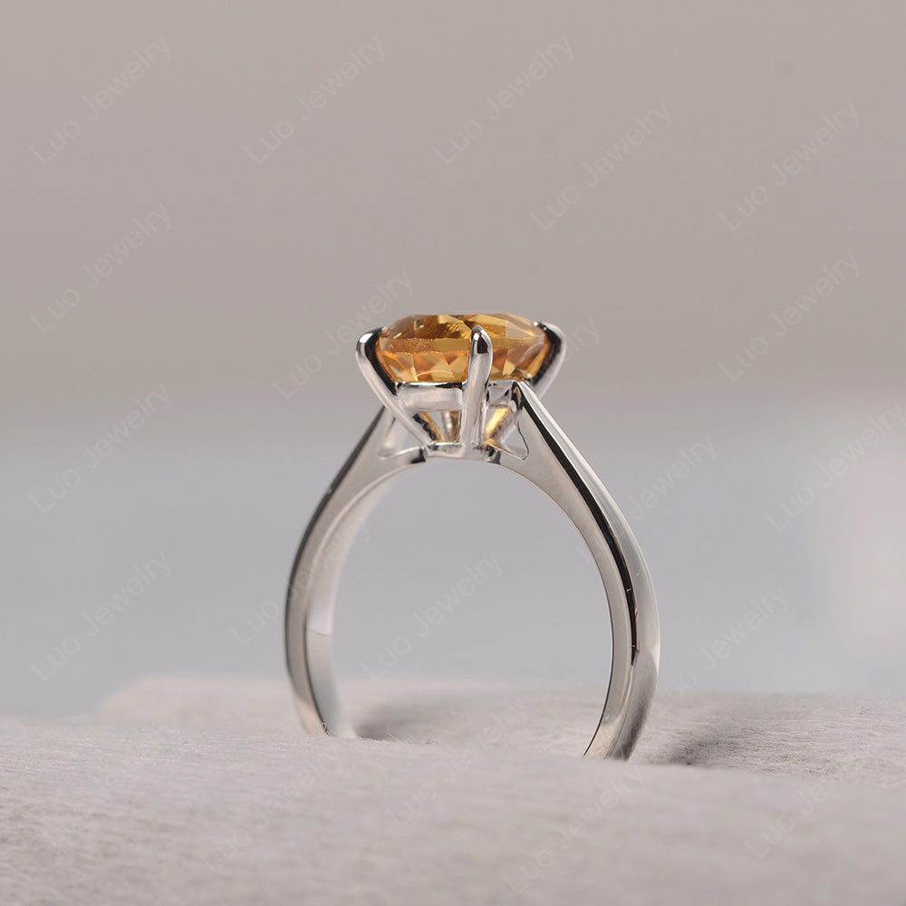 Citrine Cathedral Solitaire Engagement Ring - LUO Jewelry