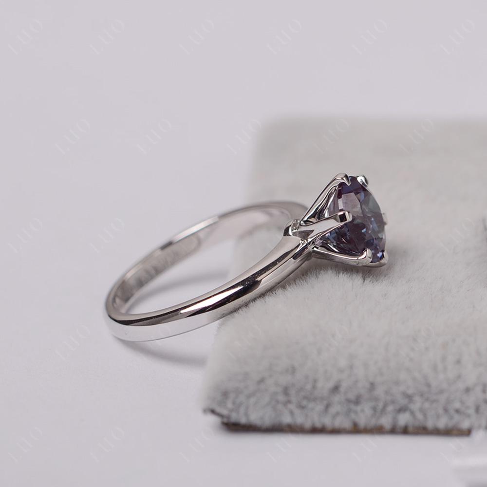 Lab Created Alexandrite Cathedral Engagement Ring - LUO Jewelry
