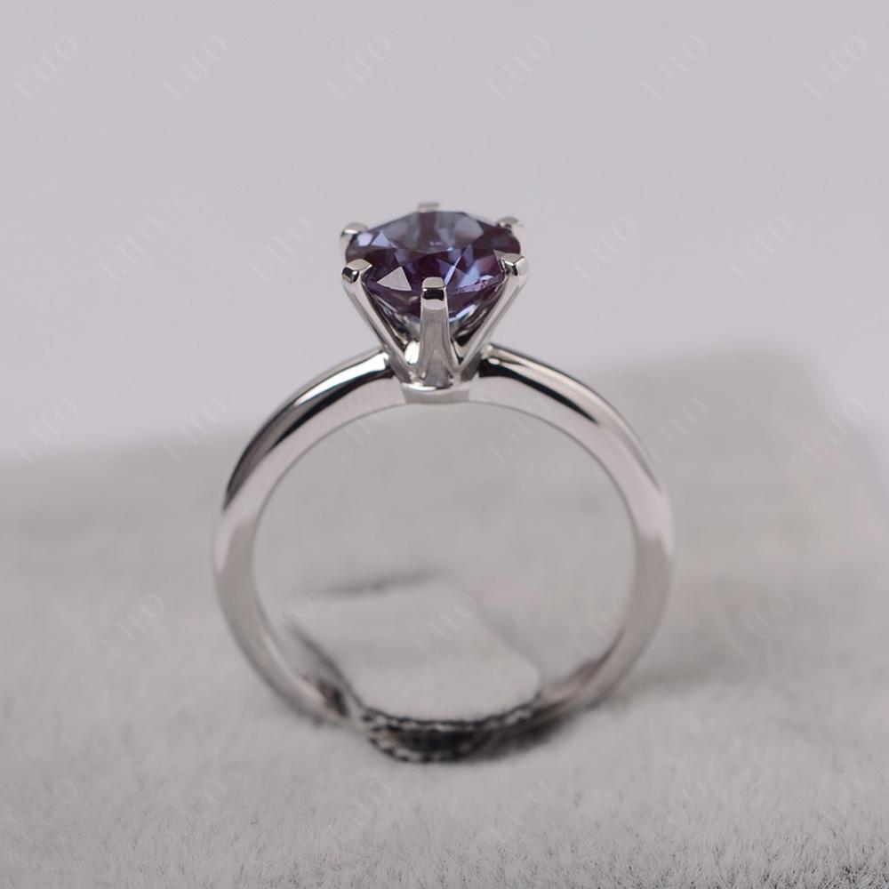 Lab Created Alexandrite Cathedral Engagement Ring - LUO Jewelry