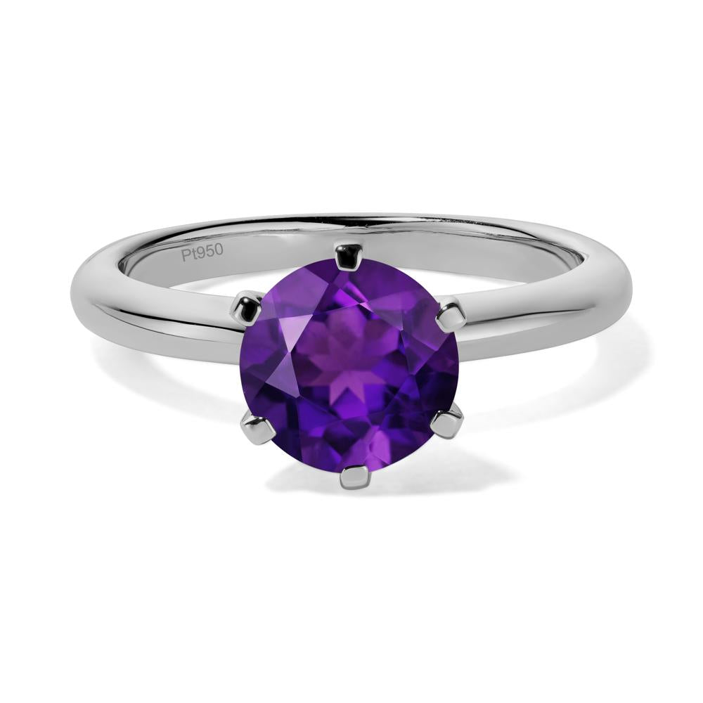 Amethyst Cathedral Engagement Ring - LUO Jewelry #metal_platinum