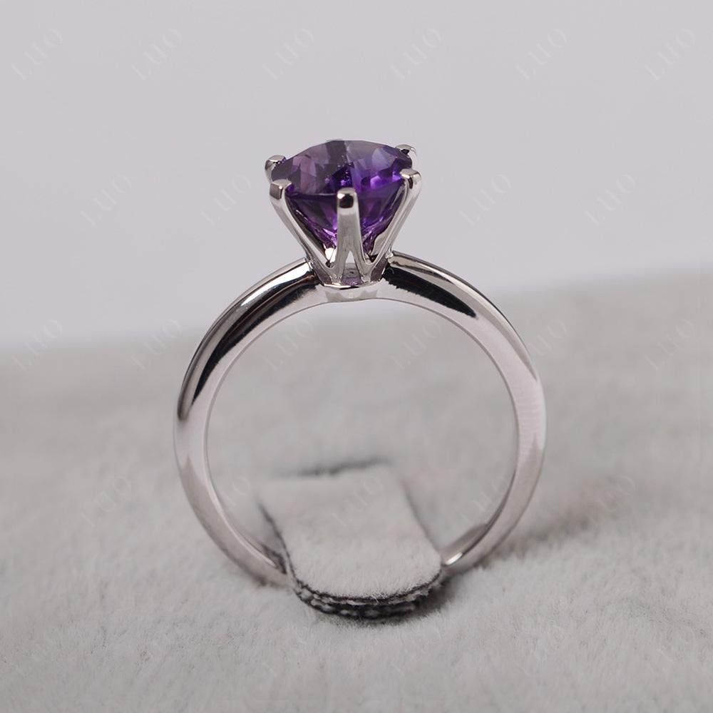 Amethyst Cathedral Engagement Ring - LUO Jewelry