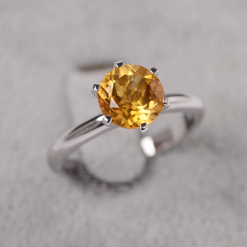 Citrine Cathedral Engagement Ring - LUO Jewelry
