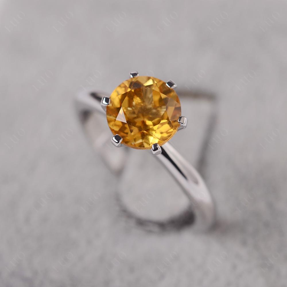 Citrine Cathedral Engagement Ring - LUO Jewelry