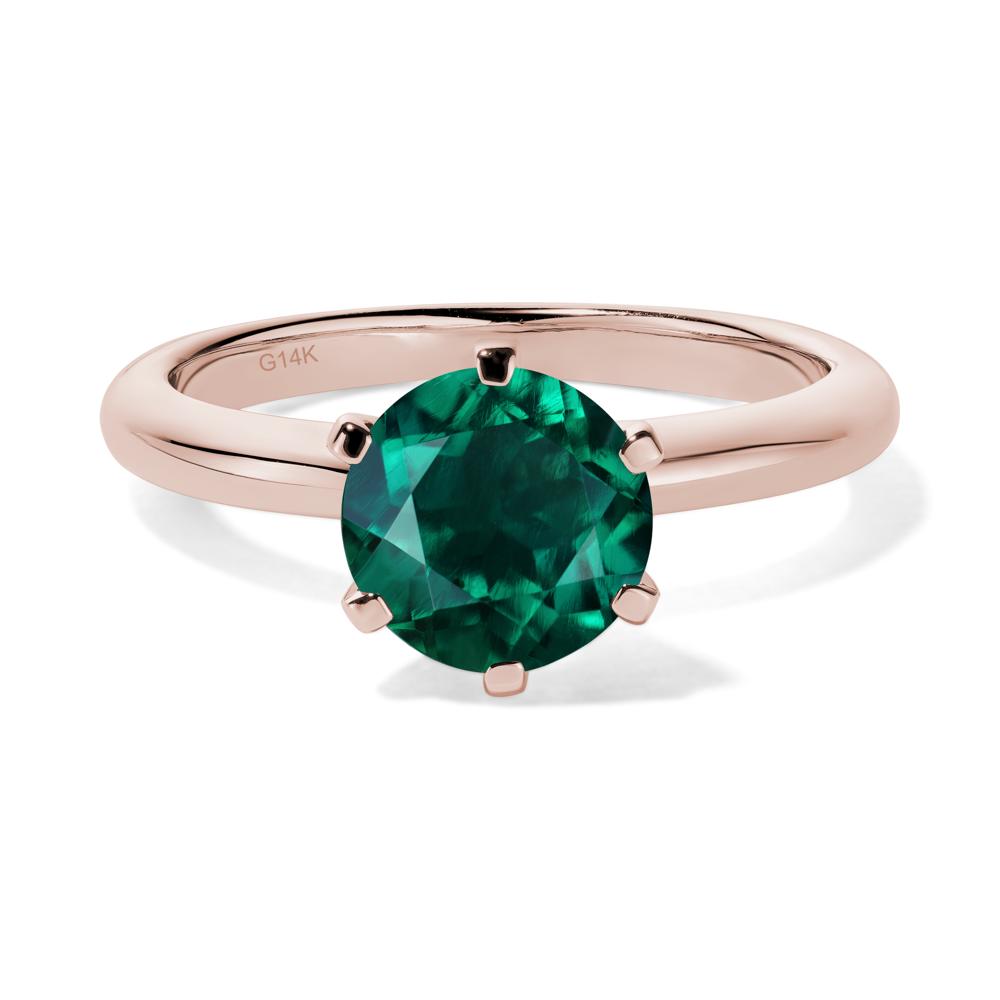 Emerald Cathedral Engagement Ring - LUO Jewelry #metal_14k rose gold