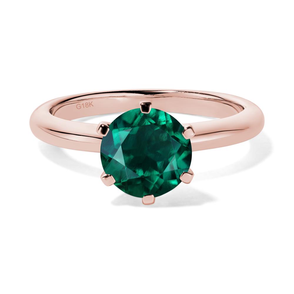 Emerald Cathedral Engagement Ring - LUO Jewelry #metal_18k rose gold