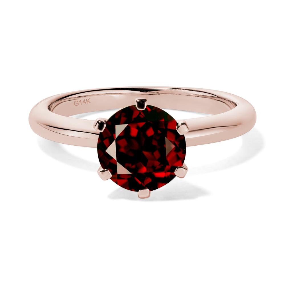 Garnet Cathedral Engagement Ring - LUO Jewelry #metal_14k rose gold
