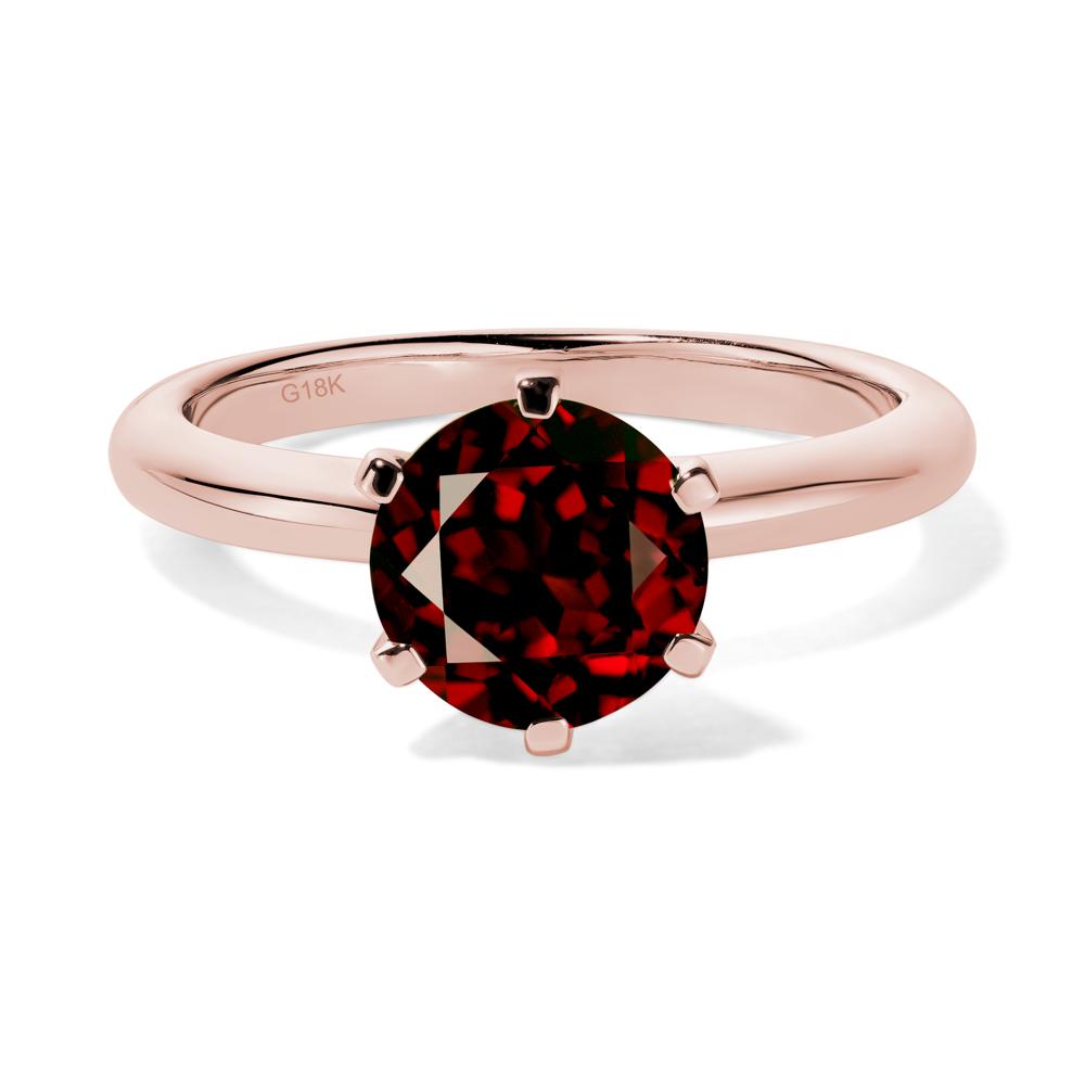 Garnet Cathedral Engagement Ring - LUO Jewelry #metal_18k rose gold