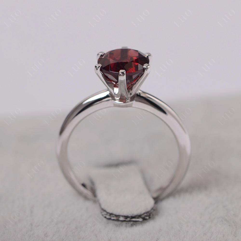 Garnet Cathedral Engagement Ring - LUO Jewelry