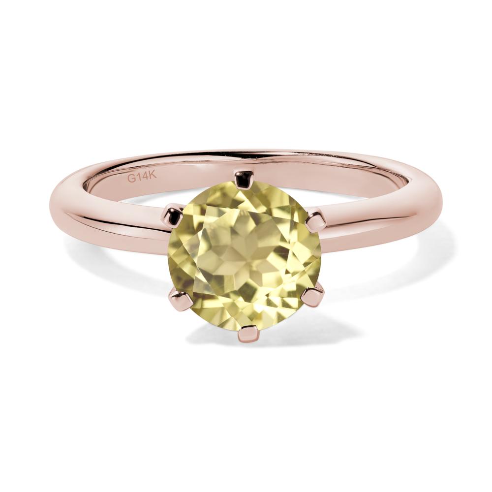 Lemon Quartz Cathedral Engagement Ring - LUO Jewelry #metal_14k rose gold