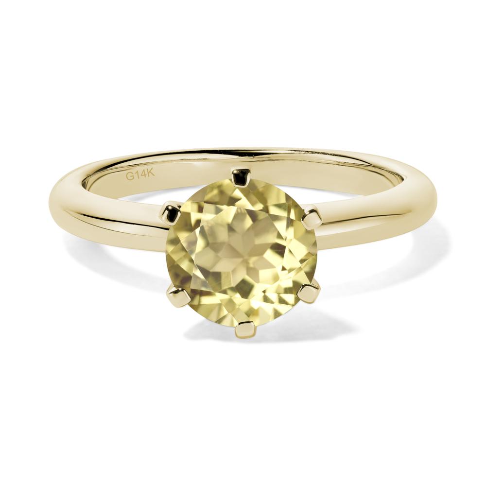 Lemon Quartz Cathedral Engagement Ring - LUO Jewelry #metal_14k yellow gold