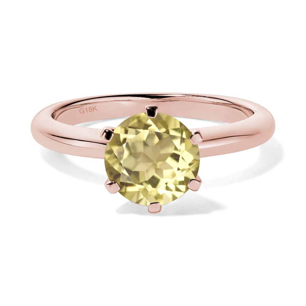 Lemon Quartz Cathedral Engagement Ring - LUO Jewelry #metal_18k rose gold