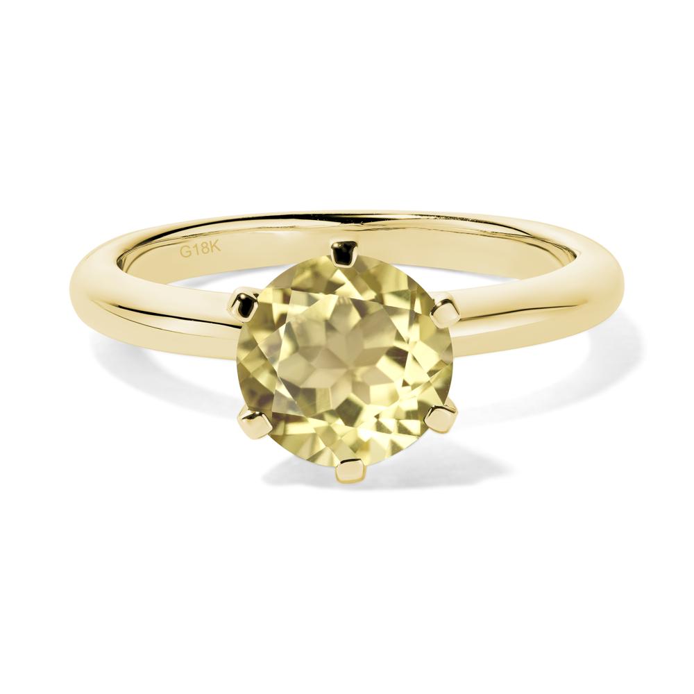 Lemon Quartz Cathedral Engagement Ring - LUO Jewelry #metal_18k yellow gold