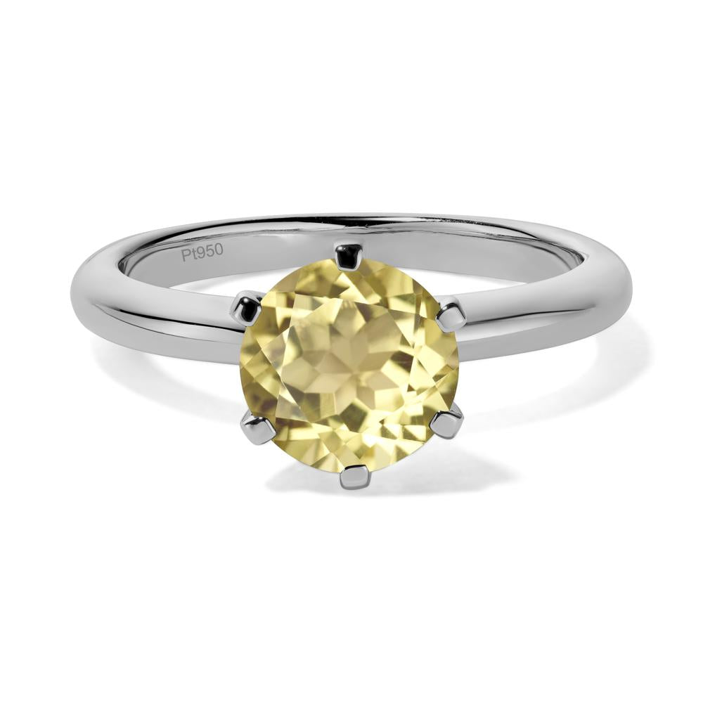 Lemon Quartz Cathedral Engagement Ring - LUO Jewelry #metal_platinum