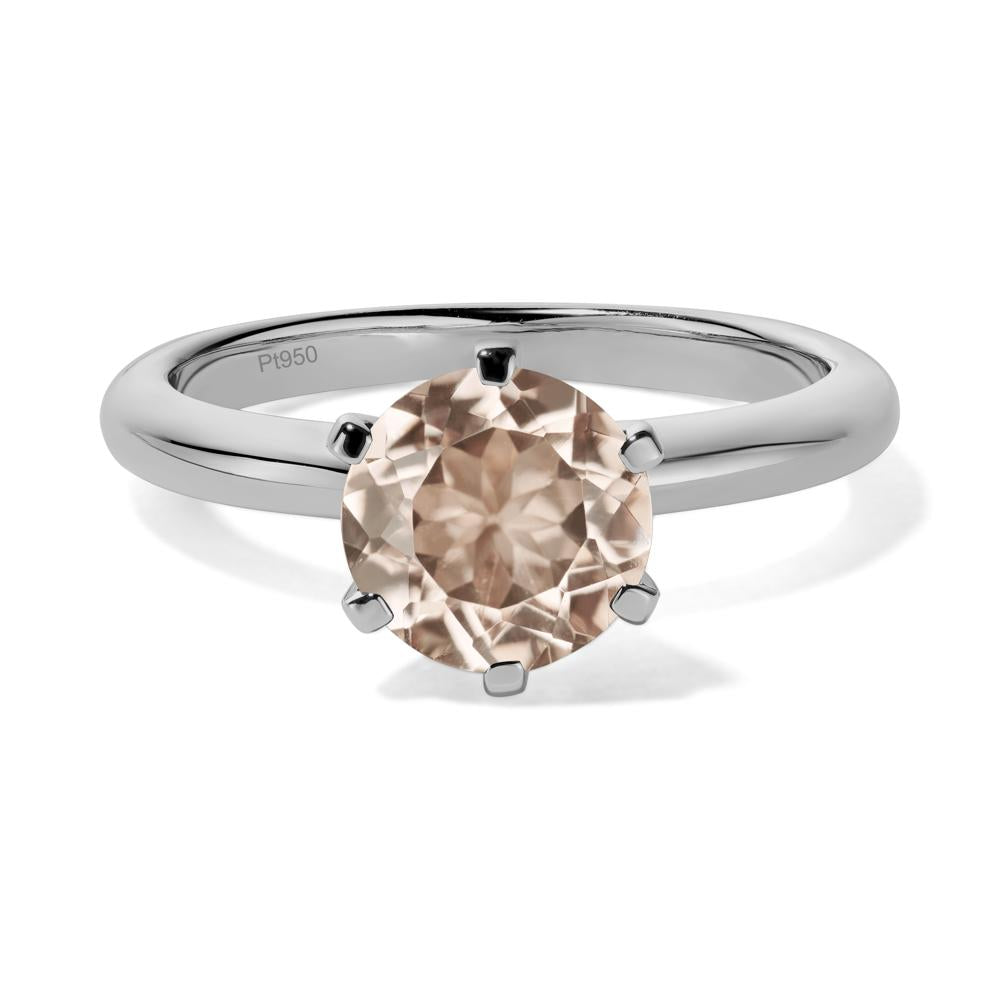Morganite Cathedral Engagement Ring - LUO Jewelry #metal_platinum