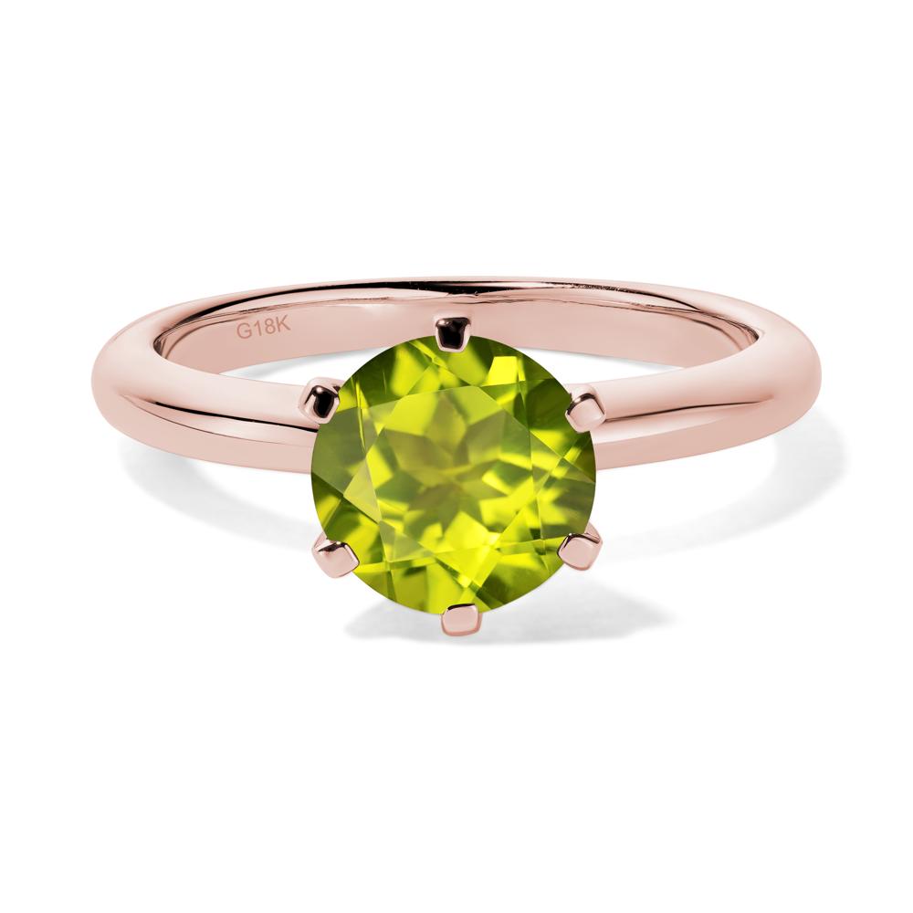 Peridot Cathedral Engagement Ring - LUO Jewelry #metal_18k rose gold