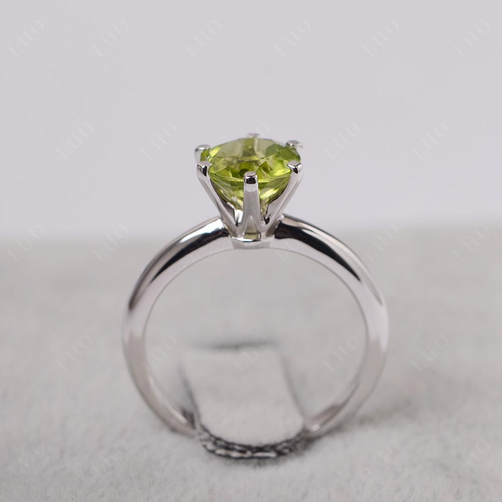 Peridot Cathedral Engagement Ring - LUO Jewelry
