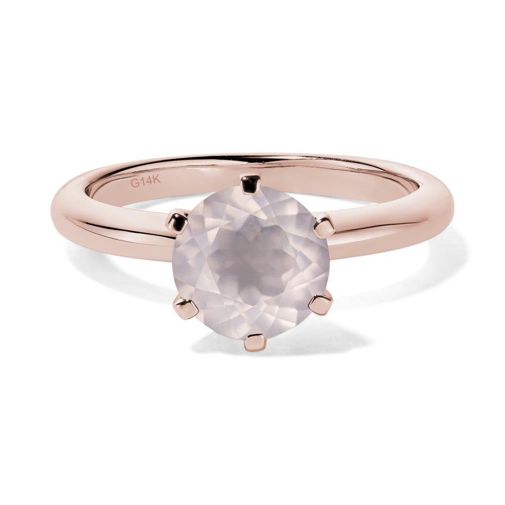 Rose Quartz Cathedral Engagement Ring - LUO Jewelry #metal_14k rose gold