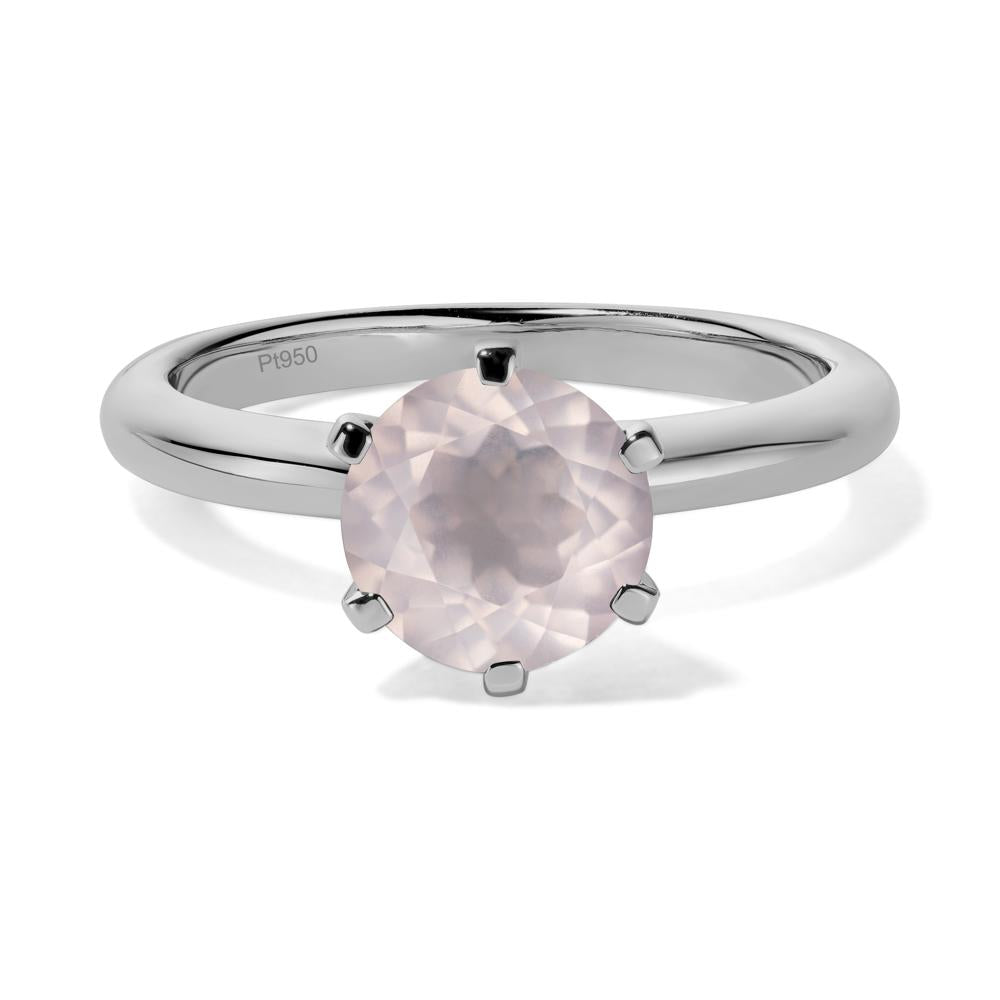 Rose Quartz Cathedral Engagement Ring - LUO Jewelry #metal_platinum