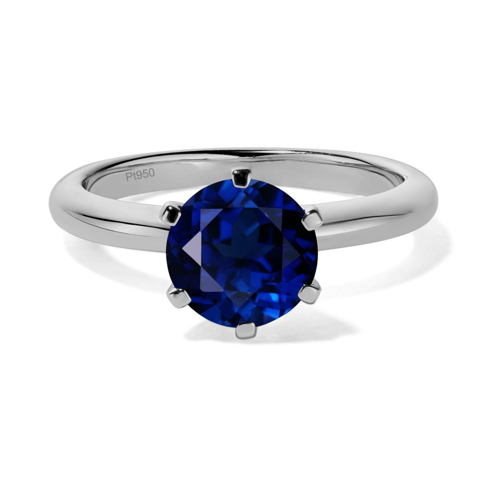 Sapphire Cathedral Engagement Ring - LUO Jewelry #metal_platinum