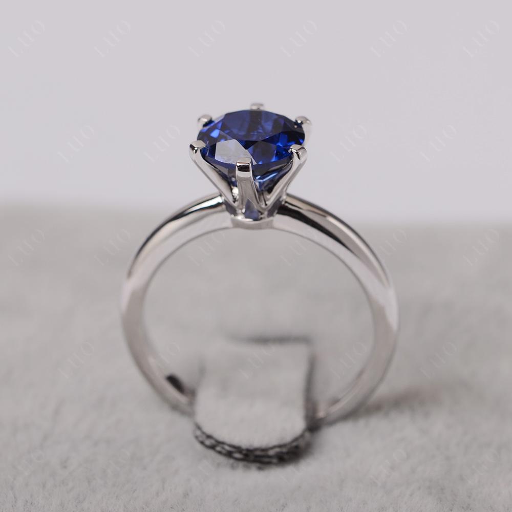 Sapphire Cathedral Engagement Ring - LUO Jewelry