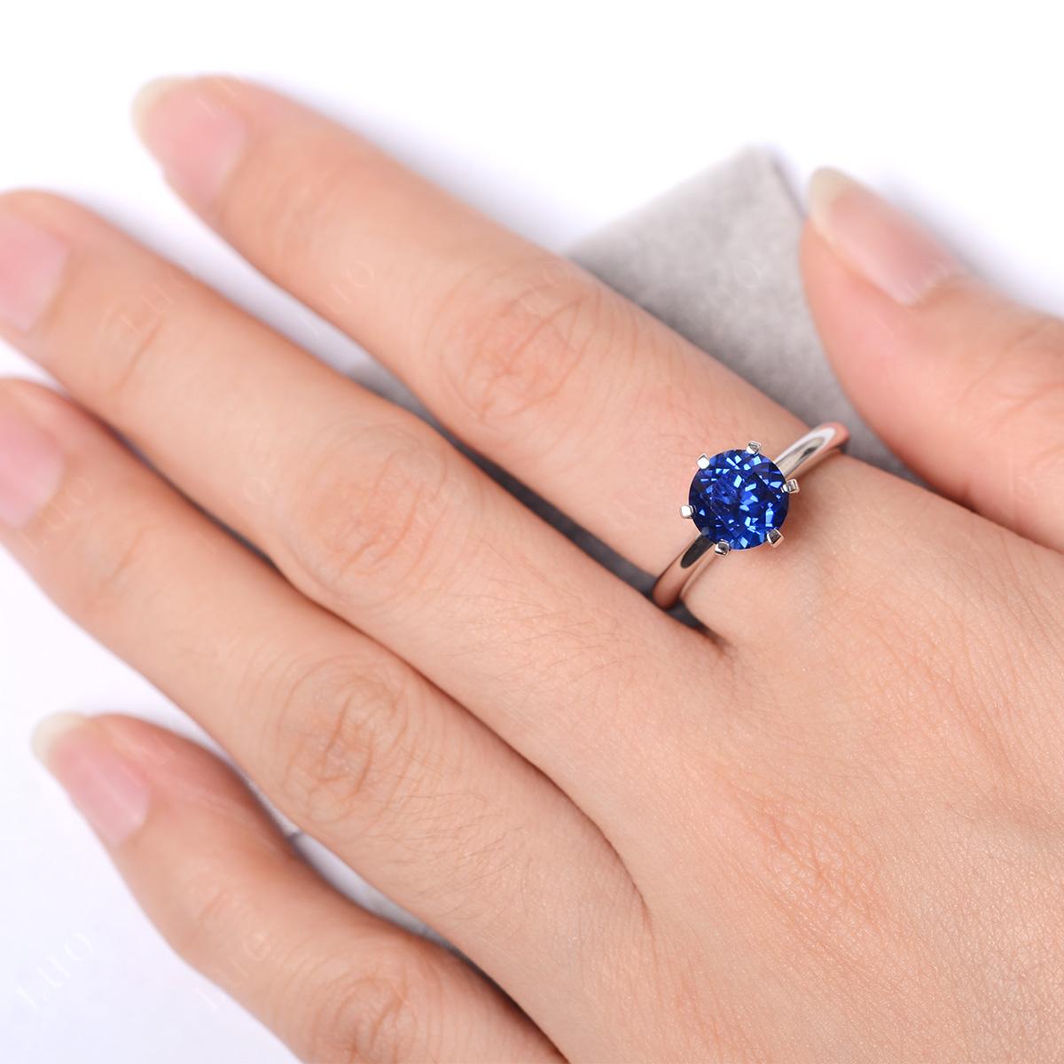 Sapphire Cathedral Engagement Ring - LUO Jewelry