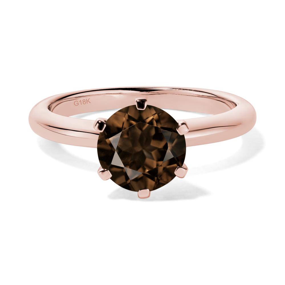 Smoky Quartz Cathedral Engagement Ring - LUO Jewelry #metal_18k rose gold