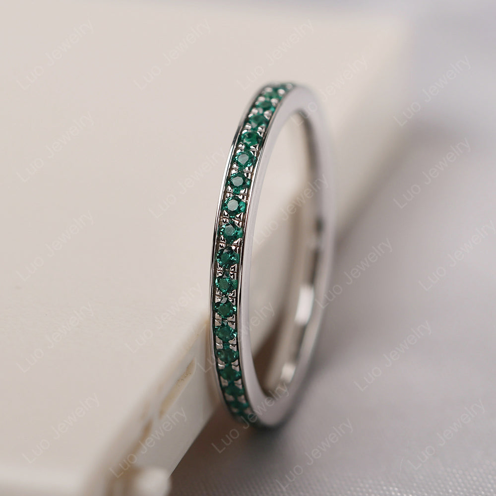 Emerald Eternity Band Ring - LUO Jewelry