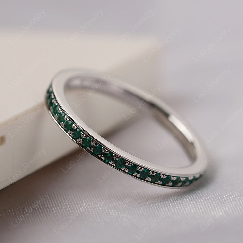 Emerald Eternity Band Ring - LUO Jewelry