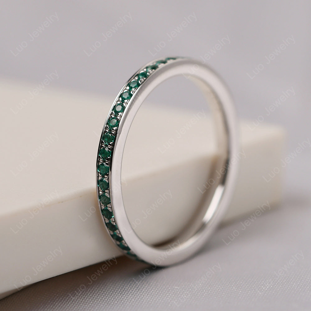 Emerald Eternity Band Ring - LUO Jewelry