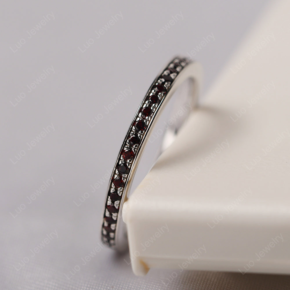 Garnet Eternity Band Ring - LUO Jewelry