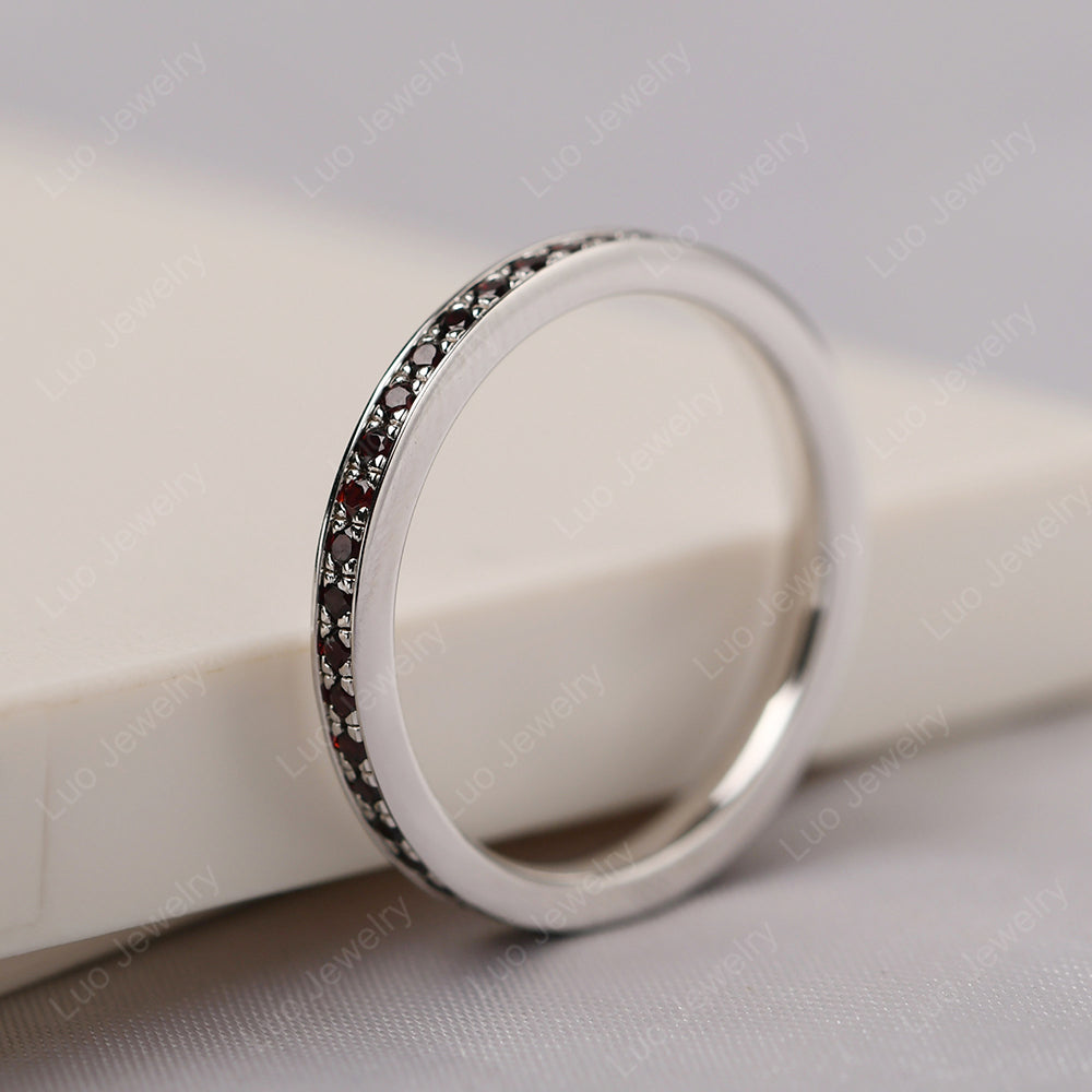 Garnet Eternity Band Ring - LUO Jewelry