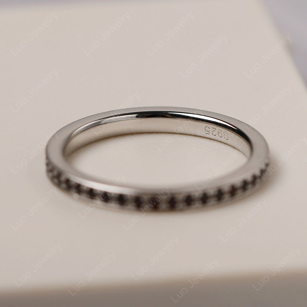 Garnet Eternity Band Ring - LUO Jewelry