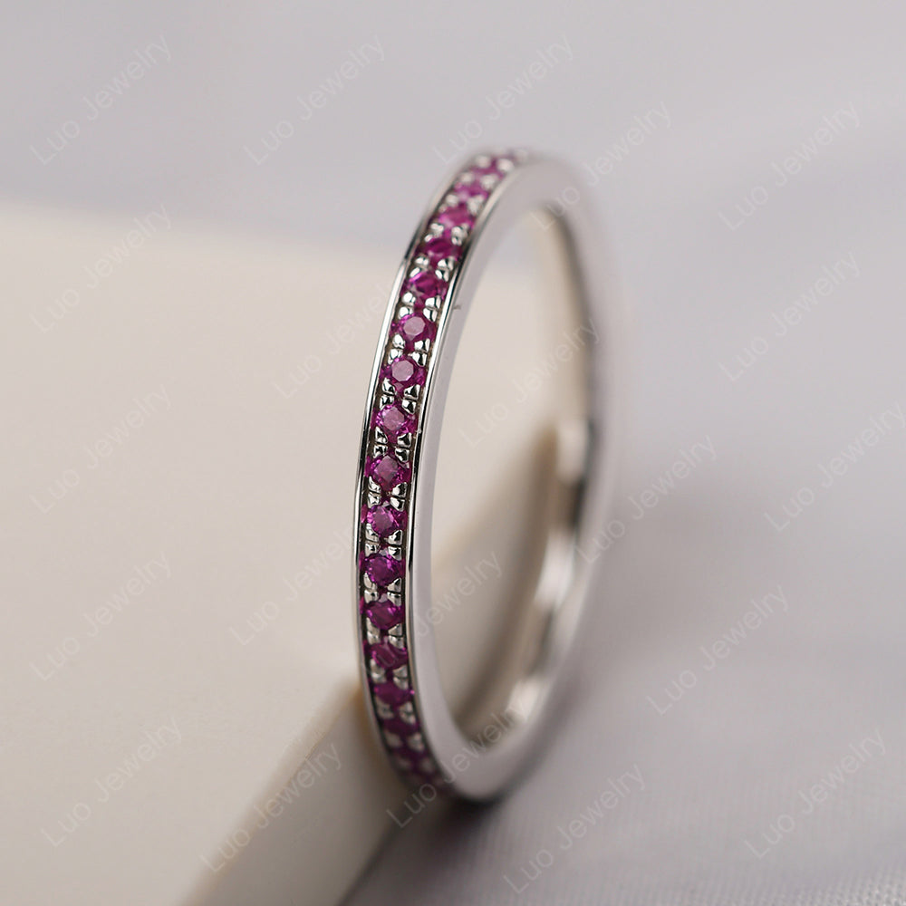 Ruby Eternity Band Ring - LUO Jewelry