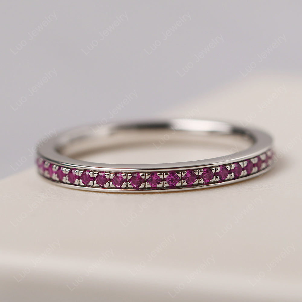 Ruby Eternity Band Ring - LUO Jewelry