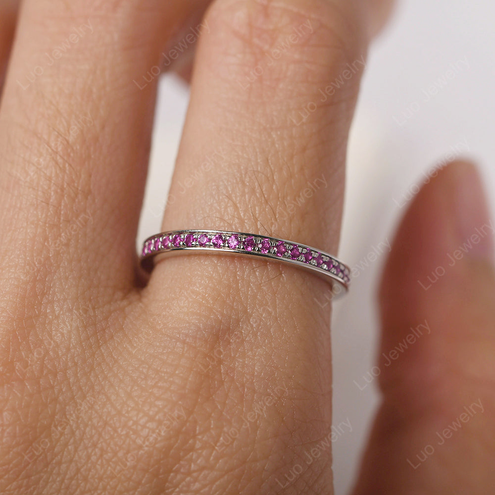 Ruby Eternity Band Ring - LUO Jewelry