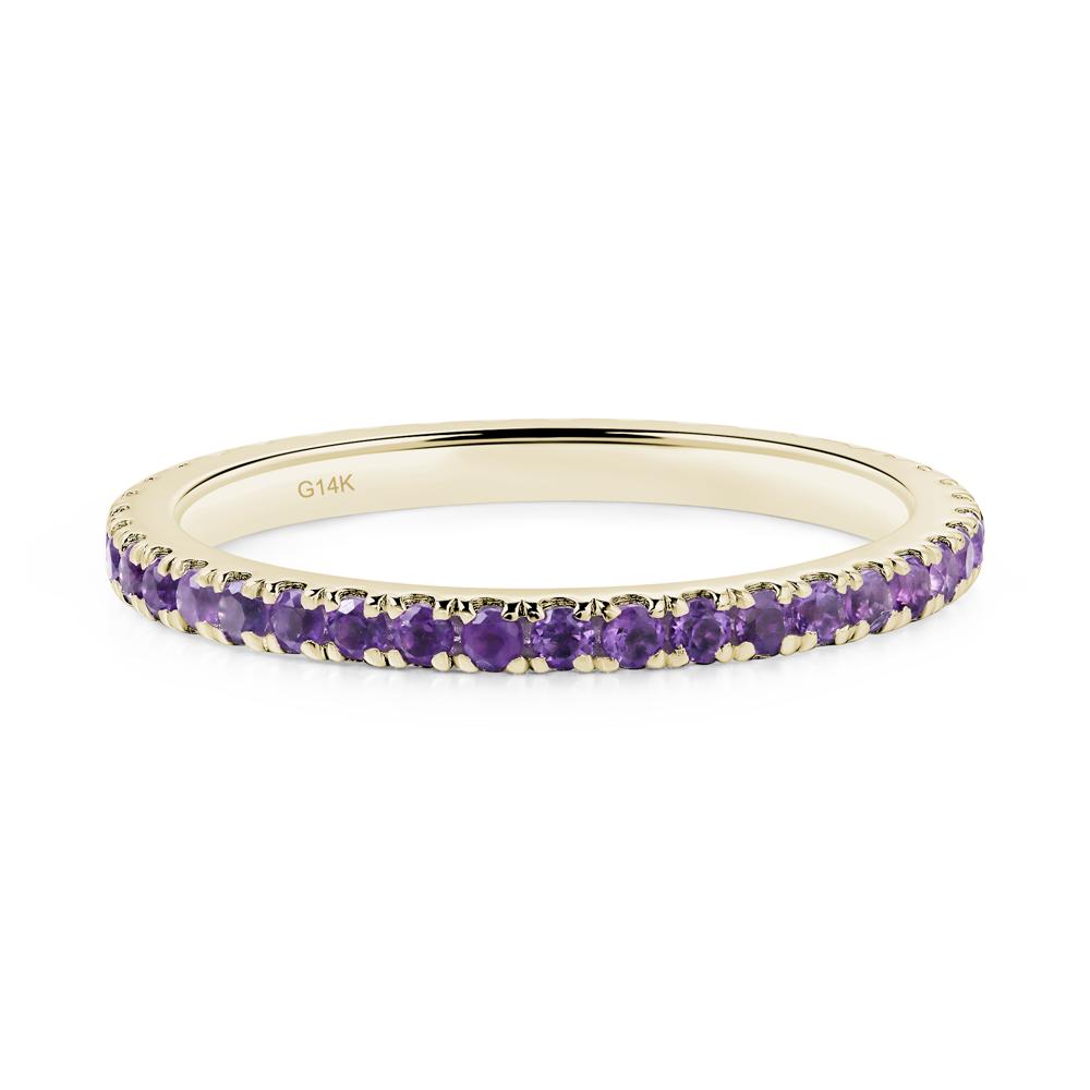 Amethyst Pave Eternity Ring - LUO Jewelry #metal_14k yellow gold