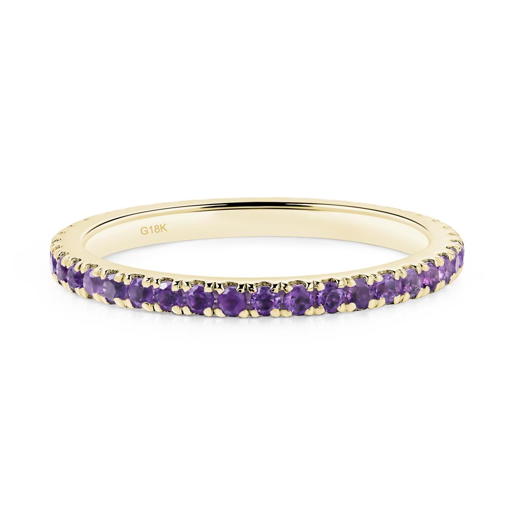 Amethyst Eternity Ring Silver - LUO Jewelry #metal_18k yellow gold