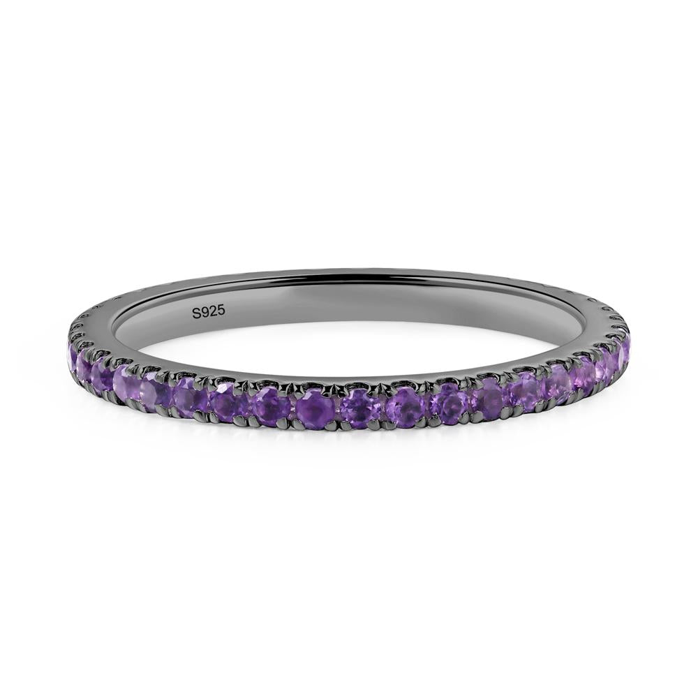 Amethyst Pave Eternity Ring - LUO Jewelry #metal_black finish sterling silver